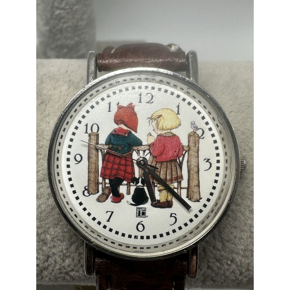 Mary Englebreit Ladies Watch New Battery‎ 32MM 7.5" Leather Band P43
